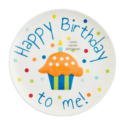 Mud Pie Musical Orange Cupcake Birthday Plate, 8" for only USD 20.00 | Hallmark