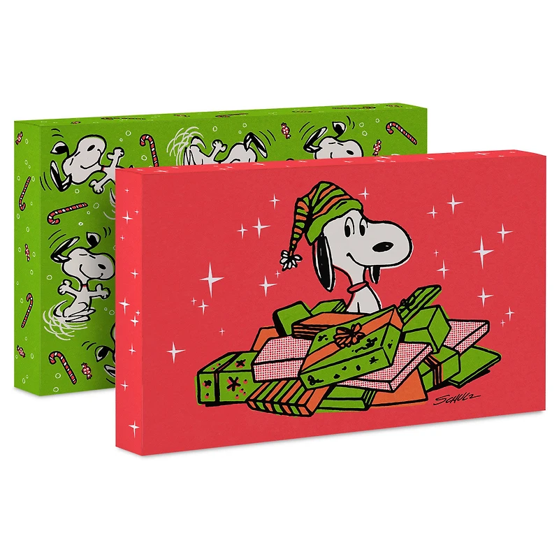 Peanuts® Red and Green 4-Pack Medium Christmas Gift Boxes for only USD 6.99 | Hallmark