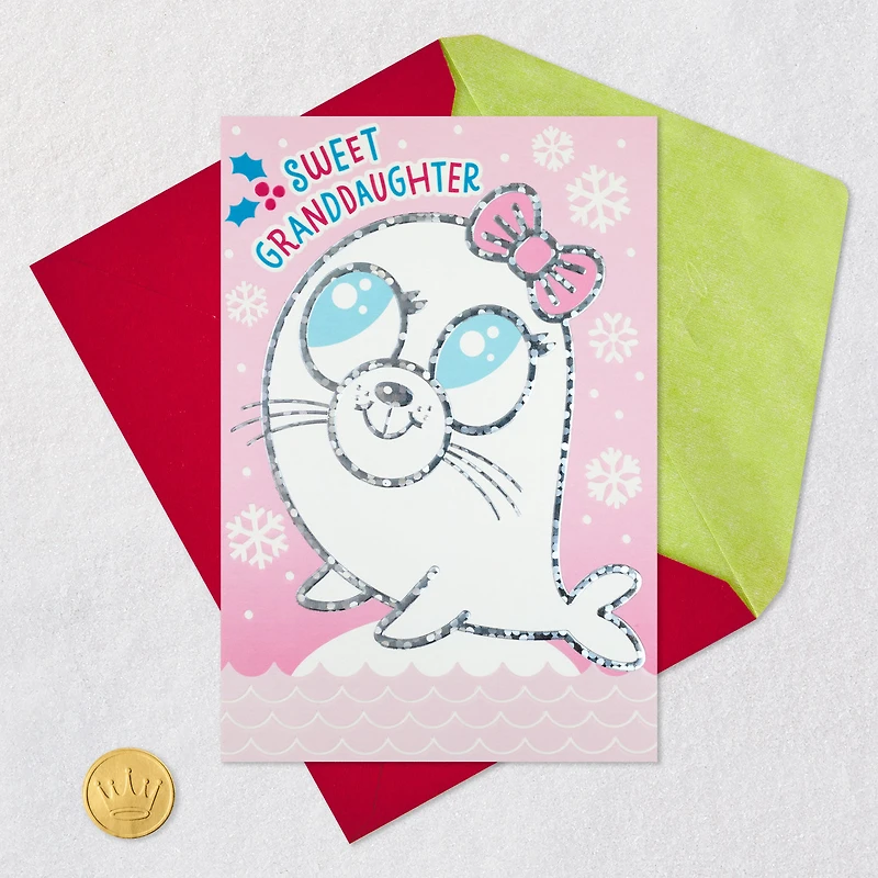 Cute Seal Christmas Card for Granddaughter for only USD 3.99 | Hallmark