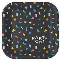 "Party On!" Geometric Shapes Dinner Plates, Pack of 8 for only USD 4.99 | Hallmark