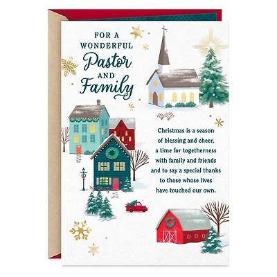 A Season of Blessing and Cheer Religious Christmas Card for Pastor and Family for only USD 3.99 | Hallmark