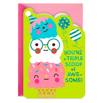 You're a Triple Scoop of Awesome Birthday Card for Kids for only USD 2.99 | Hallmark