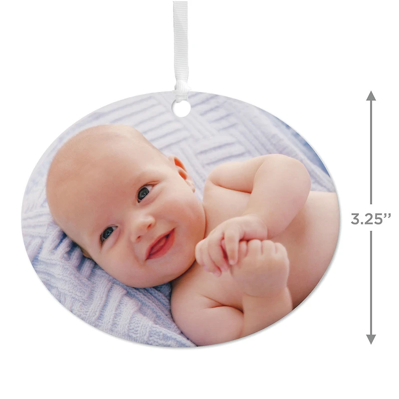 Horizontal Oval Metal Personalized Ornament, Custom Photo for only USD 17.99 | Hallmark