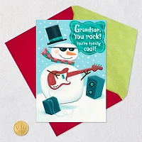 You're Totally Cool Rockin' Snowman Christmas Card for Grandson for only USD 3.59 | Hallmark