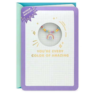 You're Every Color of Amazing Birthday Card With Rainbow Bracelet for only USD 7.99 | Hallmark