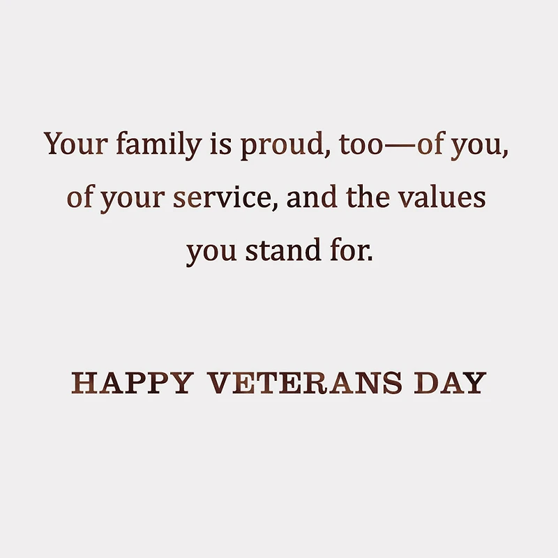 We're So Proud of You Veterans Day Card From Relative for only USD 3.99 | Hallmark