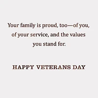 We're So Proud of You Veterans Day Card From Relative for only USD 3.99 | Hallmark
