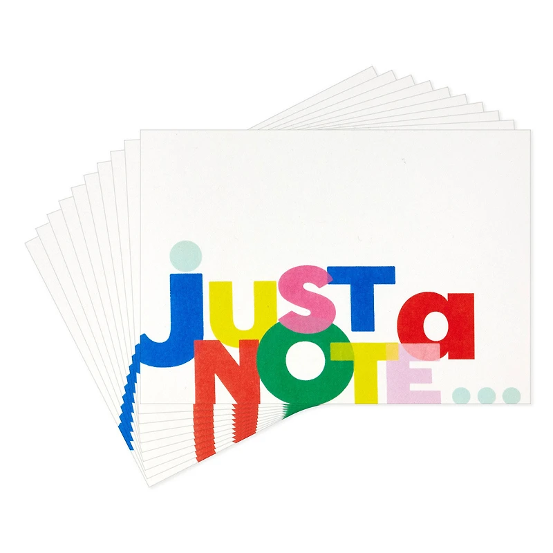 Just a Note Colorful Lettering Blank Notes, Pack of 10 for only USD 5.00 | Hallmark