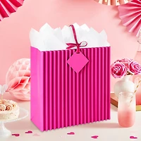 10.4" Pleated Pink Large Square Gift Bag for only USD 8.99 | Hallmark