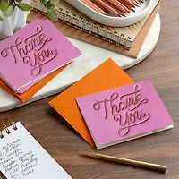 Wire Letters on Pink Blank Thank You Notes, Pack of 10 for only USD 10.49 | Hallmark