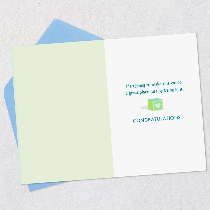He'll Make This World a Great Place New Baby Boy Card for only USD 2.50 | Hallmark