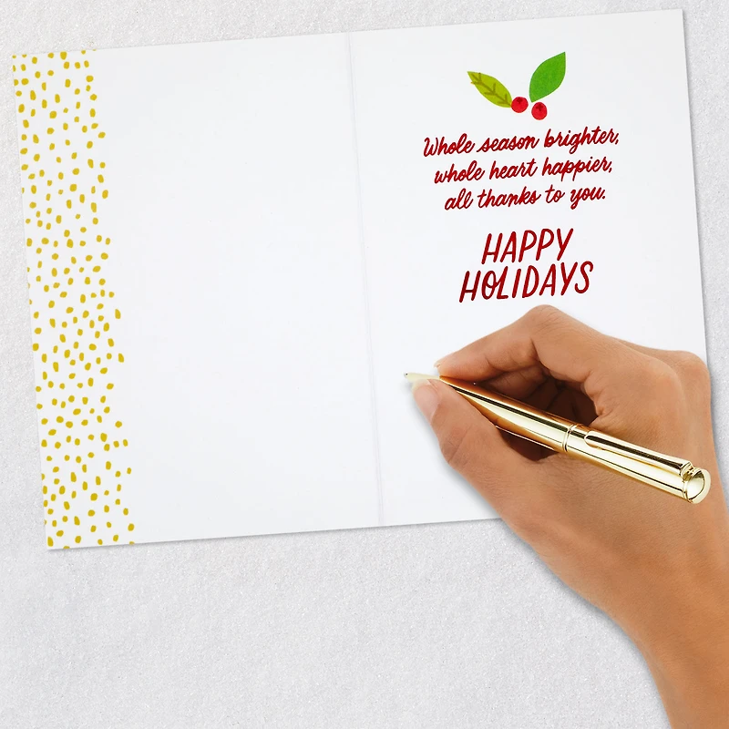 You Make the Whole Season Brighter Christmas Thank You Card for only USD 2.99 | Hallmark