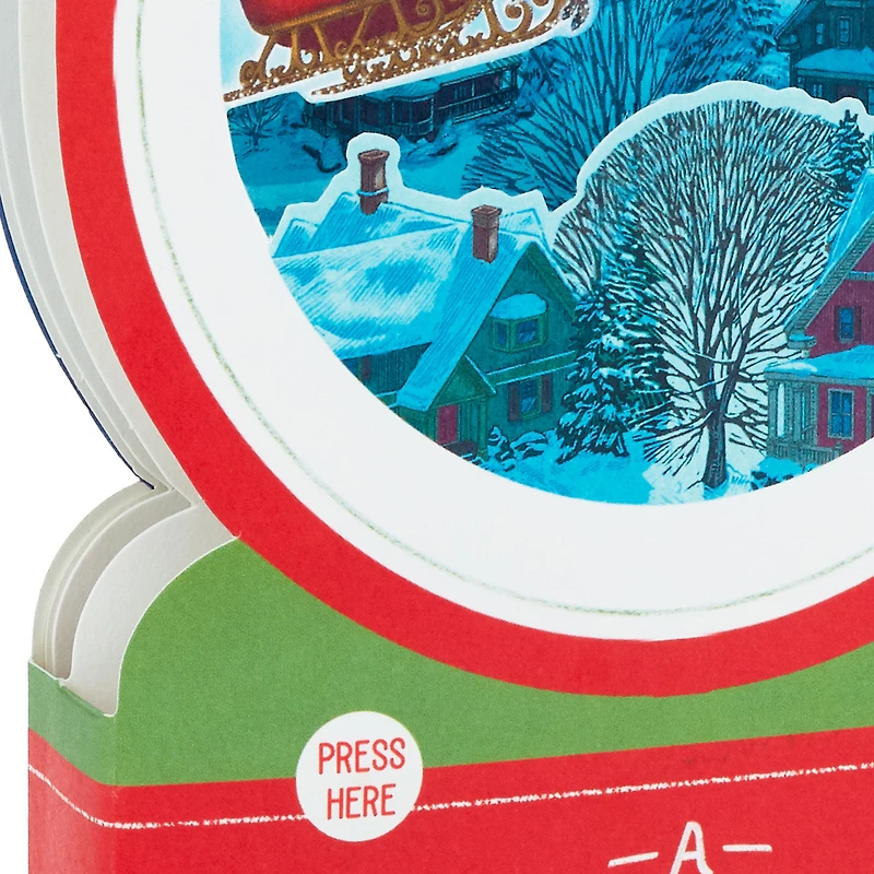 Santa's Sleigh Snow Globe Musical 3D Pop-Up Christmas Card With Motion for only USD 12.99 | Hallmark