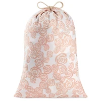 28" Pink Roses on Ivory Wedding Canvas Gift Sack With Gift Tag for only USD 14.99 | Hallmark