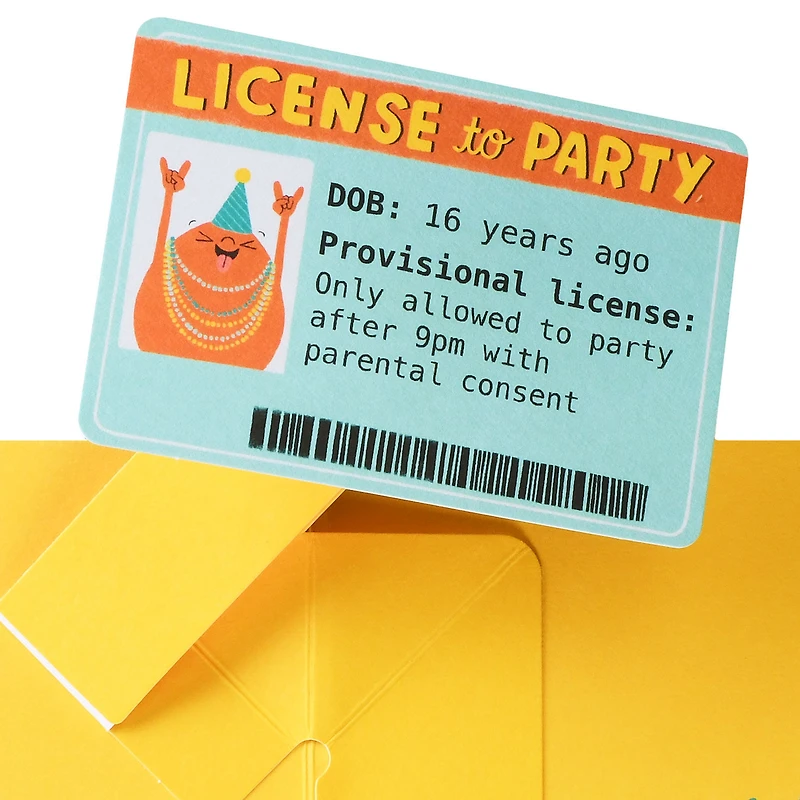 License to Party Funny Pop-Up 16th Birthday Card for only USD 4.99 | Hallmark