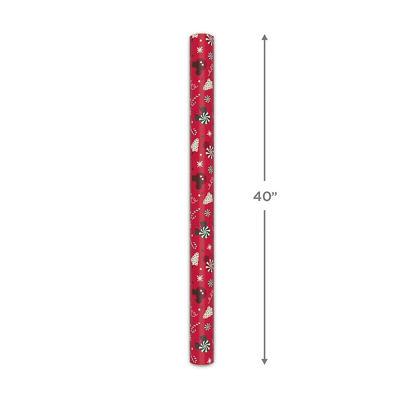 Disney Mickey and Minnie Treats on Red Jumbo Christmas Wrapping Paper Roll, 70 sq. ft. for only USD 9.99 | Hallmark