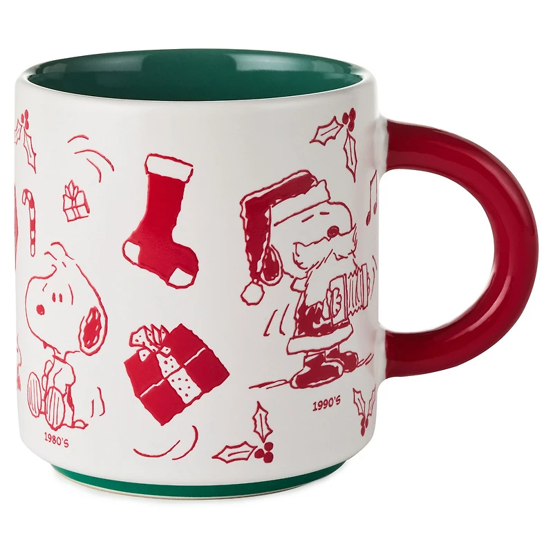 Peanuts® Holiday Snoopy Through the Decades Mug, 17.5 oz. for only USD 19.99 | Hallmark