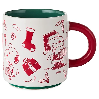 Peanuts® Holiday Snoopy Through the Decades Mug, 17.5 oz. for only USD 19.99 | Hallmark