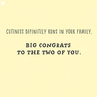 Cuteness Runs in Your Family Pregnancy Congratulations Card for only USD 2.99 | Hallmark