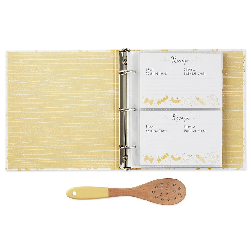 Pasta Recipe Organizer Book With Wooden Strainer Spoon for only USD 32.99 | Hallmark