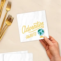 "Adventure Awaits" Globe Graduation Cocktail Napkins, Pack of 20 for only USD 4.49 | Hallmark