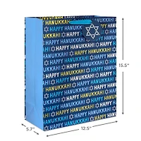 15.5" Happy Hanukkah on Metallic Blue Extra-Large Gift Bag for only USD 5.49 | Hallmark