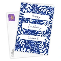 Wonderful Day Blue and White Foliage Custom Birthday Card for only USD 4.99 | Hallmark