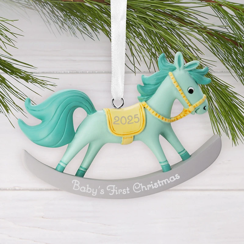 Baby Boy's First Christmas Rocking Horse 2025 Hallmark Ornament for only USD 14.99 | Hallmark