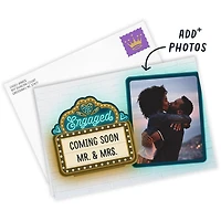 Theater Marquee Custom Wedding Engagement Card for only USD 4.99 | Hallmark