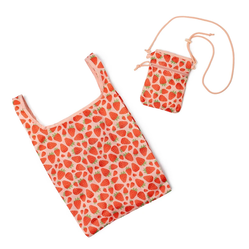 Crush Strawberry Print Convertible Crossbody Shopping Bag for only USD 19.99 | Hallmark