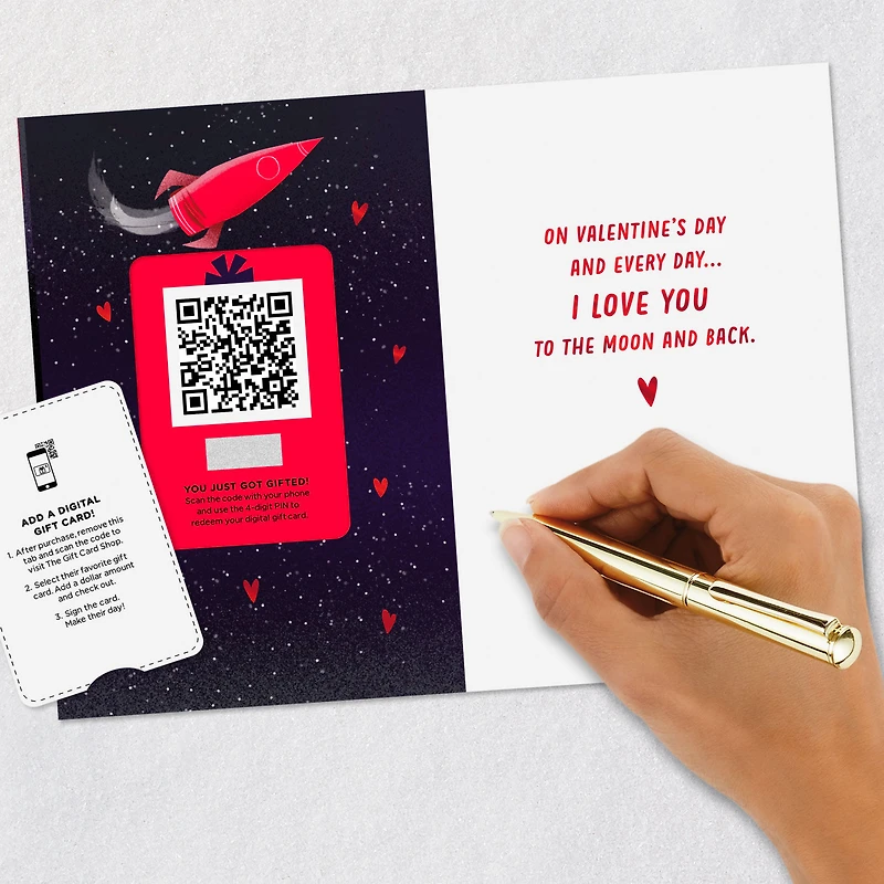 Love You to the Moon and Back Gift Card Greeting Romantic Valentine's Day Card for only USD 4.99 | Hallmark