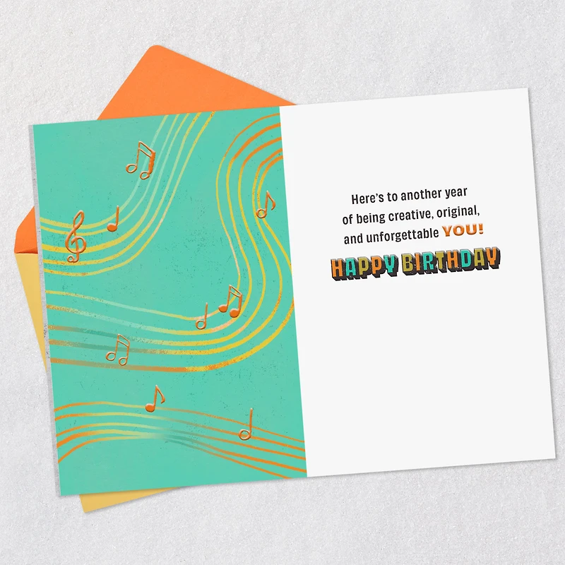 Feel the Beat Musical Icons Lettering Birthday Card for Kids for only USD 3.99 | Hallmark