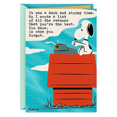 Peanuts® Snoopy Typing Thinking of You Card for only USD 3.79 | Hallmark