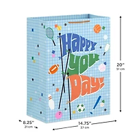 20" Happy You Day Pennants and Sports Icons Jumbo Gift Bag for only USD 6.79 | Hallmark