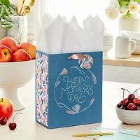 9.6" Happy Mother's Day Blue Floral Medium Gift Bag With Tissue Paper for only USD 6.79 | Hallmark