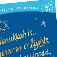 Lights, Happiness and Love Gift Card Greeting Hanukkah Card for only USD 4.99 | Hallmark