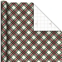Festive Red and Green Plaid Christmas Wrapping Paper Roll, 35 sq. ft. for only USD 4.99 | Hallmark