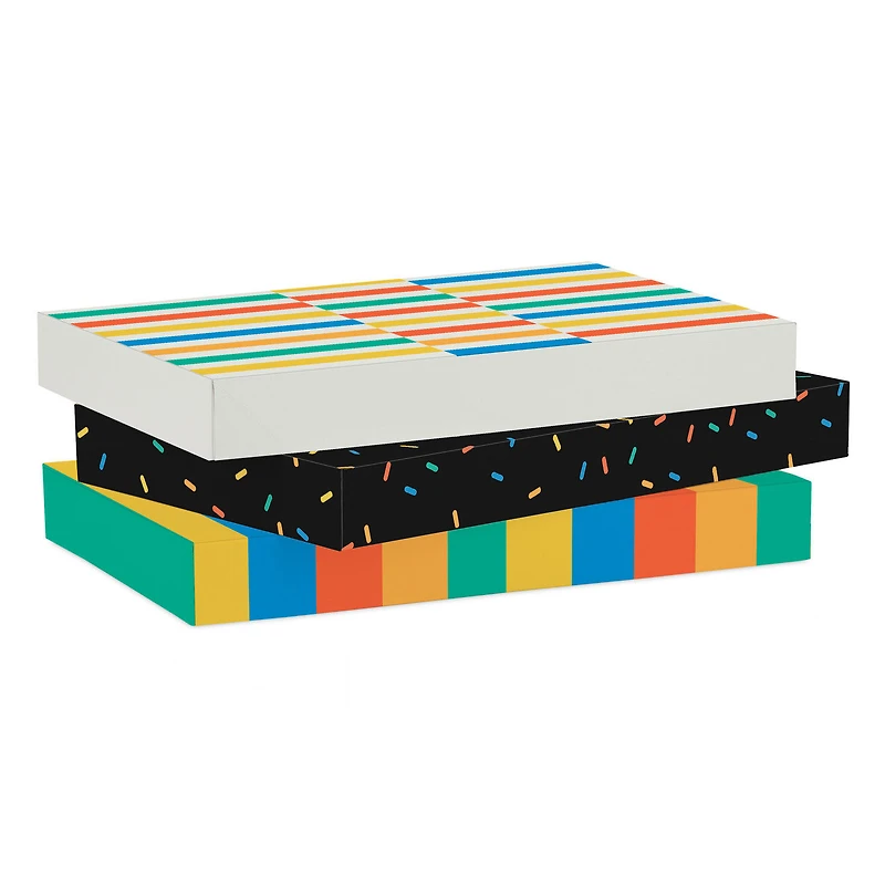 Confetti and Stripes 3-Pack Small Gift Boxes for only USD 5.49 | Hallmark