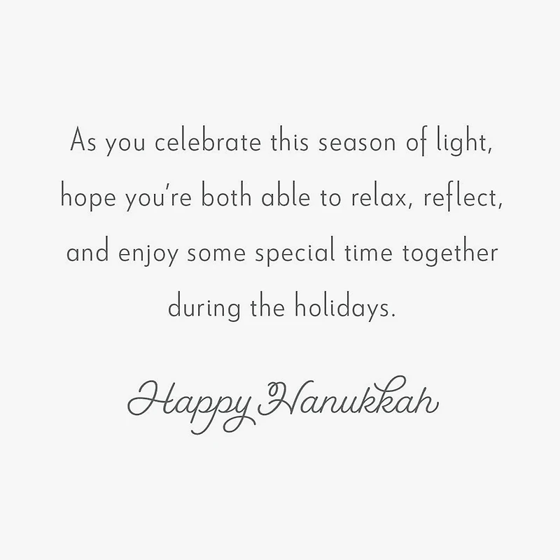 Relax, Reflect and Enjoy Hanukkah Card for Both for only USD 3.99 | Hallmark