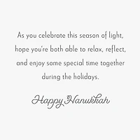 Relax, Reflect and Enjoy Hanukkah Card for Both for only USD 3.99 | Hallmark