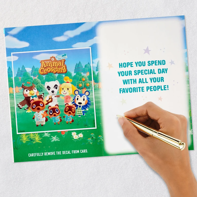 Nintendo Animal Crossing™ New Horizons Special Day Birthday Card for Kids With Decal for only USD 4.99 | Hallmark