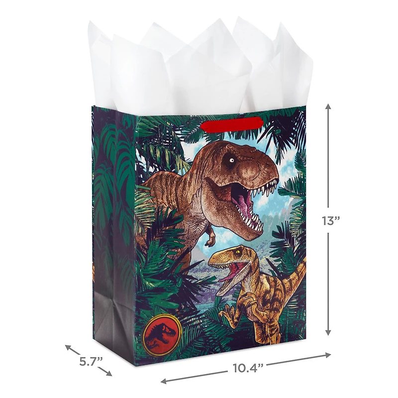 13" Jurassic Park T-Rex Territory Large Gift Bag With Tissue Paper for only USD 6.99 | Hallmark