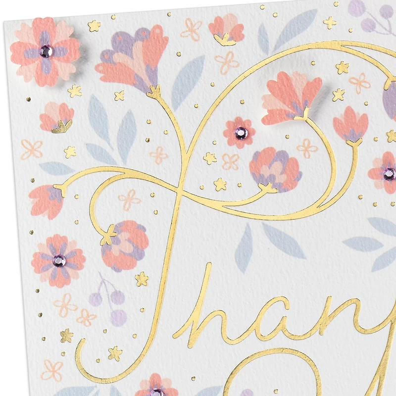 Pink and Purple Flowers So Grateful Thank-You Card for only USD 8.59 | Hallmark
