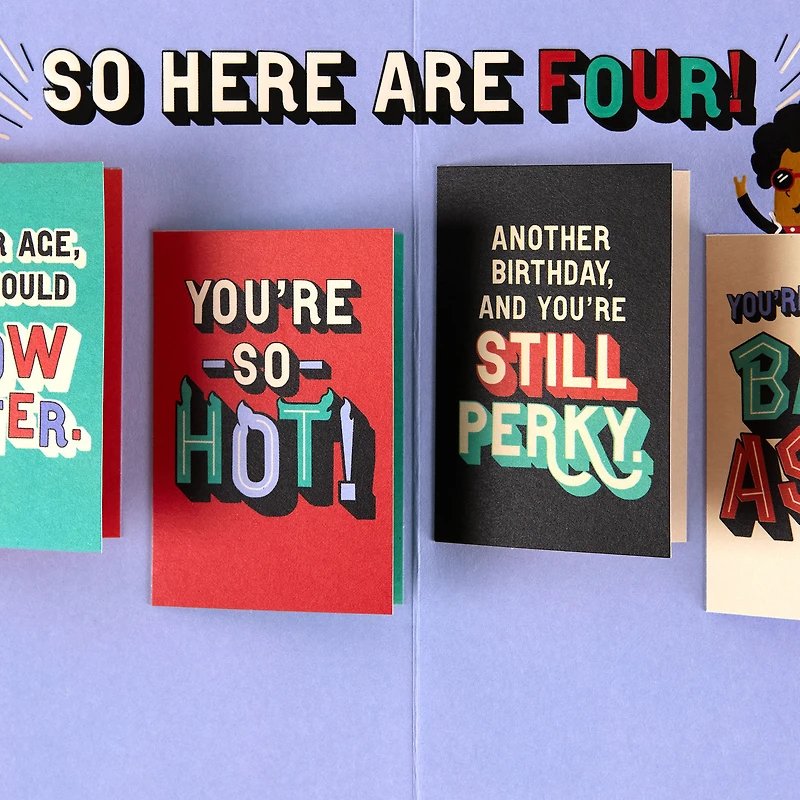 A Bad-Ass, Smart-Ass, Kick Ass Lady Birthday Card With Mini Cards for Her for only USD 5.59 | Hallmark