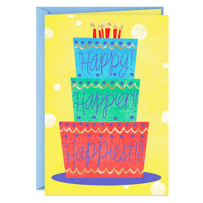 Happy, Happier, Happiest Birthday Card for only USD 2.50 | Hallmark