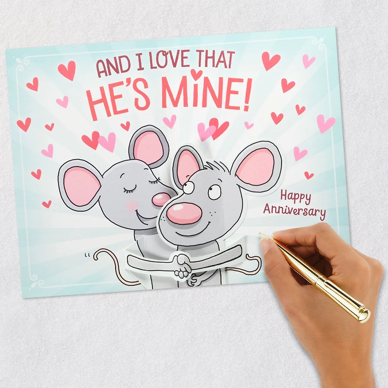Love That You're Mine Funny Pop-Up Anniversary Card for Husband for only USD 5.99 | Hallmark
