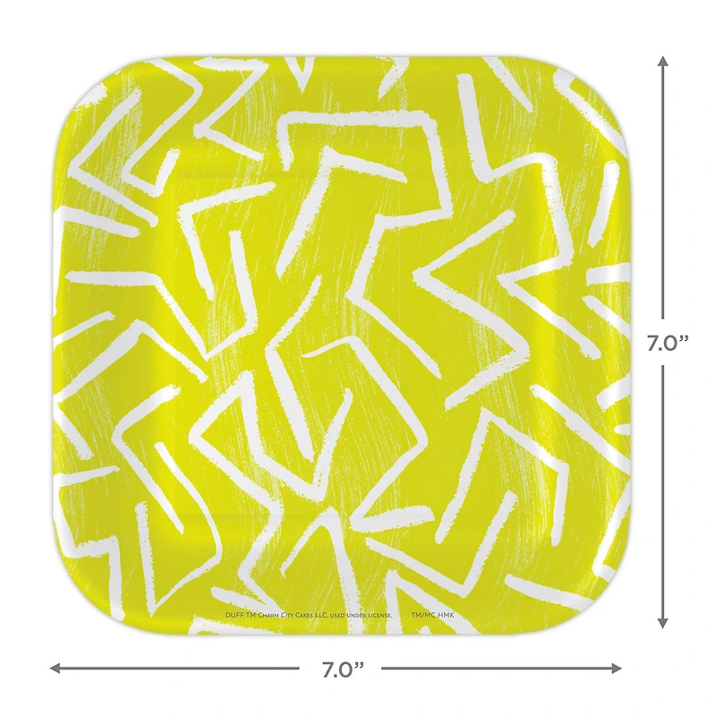 Zig-Zag Stripe on Yellow Dessert Plates, Pack of 8 for only USD 3.99 | Hallmark