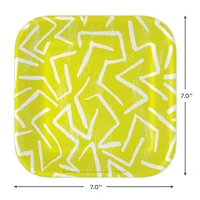 Zig-Zag Stripe on Yellow Dessert Plates, Pack of 8 for only USD 3.99 | Hallmark