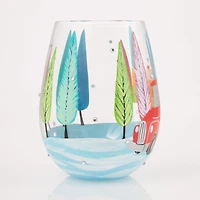 Lolita Christmas Haul Handpainted Stemless Wine Glass, 20 oz. for only USD 22.99 | Hallmark