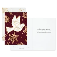 Dove of Peace on Burgundy Religious Boxed Christmas Cards, Pack of 16 for only USD 15.49 | Hallmark